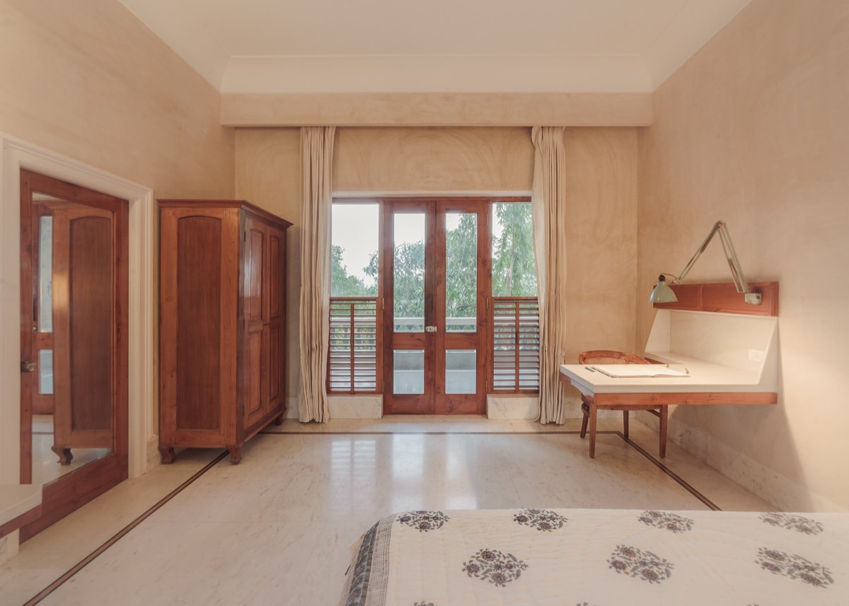 Living space and balcony doors