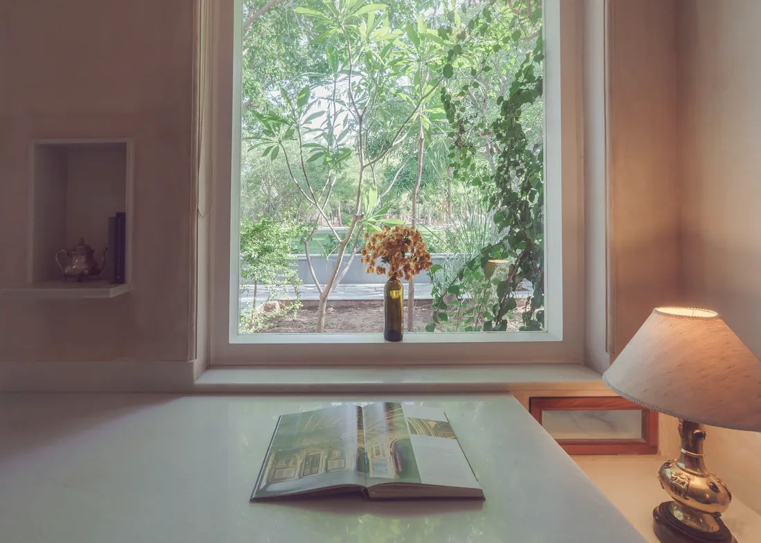 Book, window, lamp — quiet light